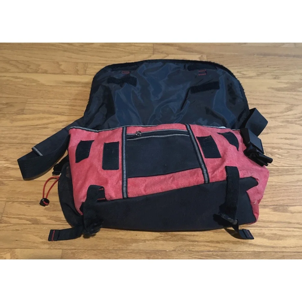 VTG 90's Tommy Hilfiger Big H Spell Out Red Duffel Bag Travel Gym 20x12x8
